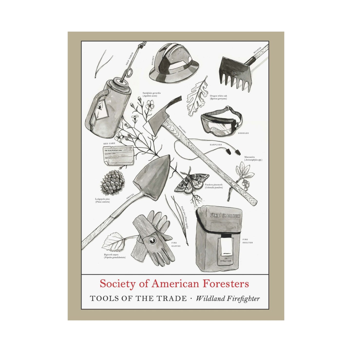 Tools of the Trade - Wildland Firefighter Poster