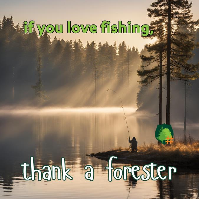 ThankAForester Collectible Sticker- Fishing