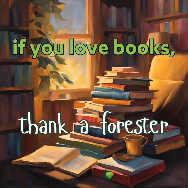 ThankAForester Collectible Sticker- Books