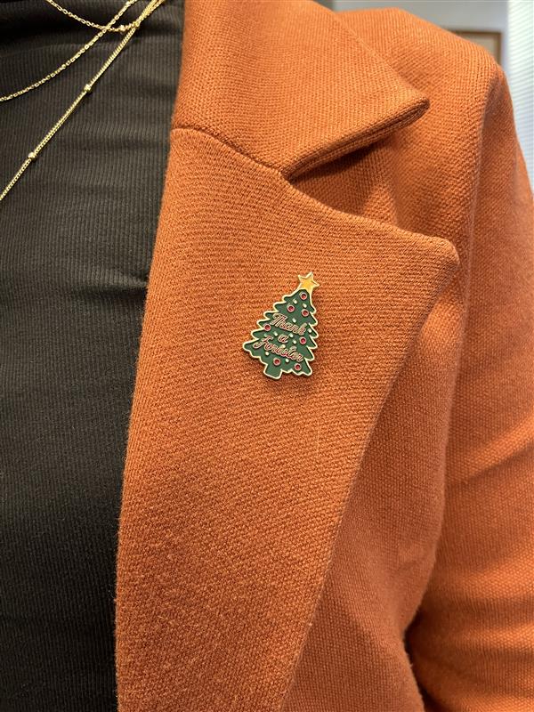#ThankAForester Christmas Tree Pin