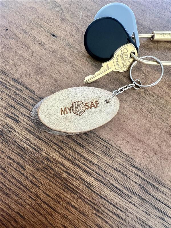 MY SAF Wood Keychain