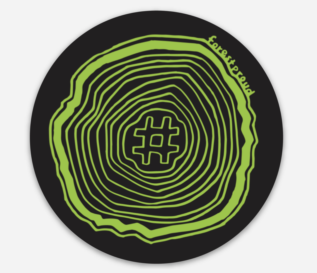 Round #forestproud Grain Sticker