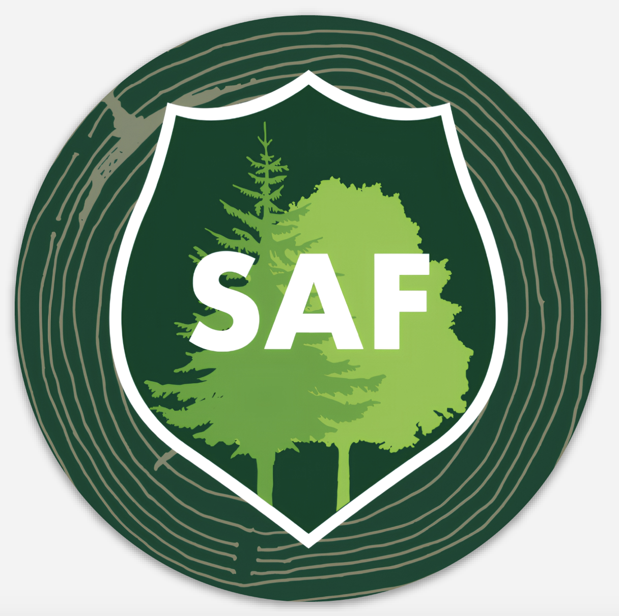 SAF Round Wood Grain Sticker