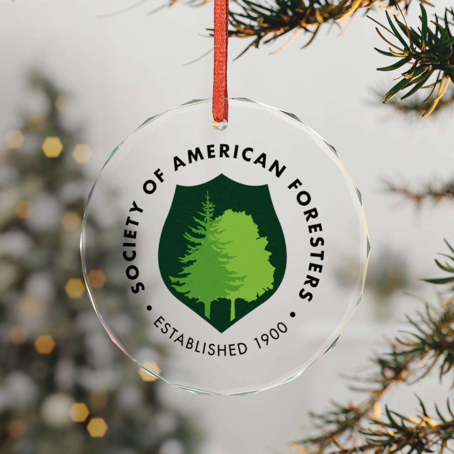 SAF Crystal Glass Ornament