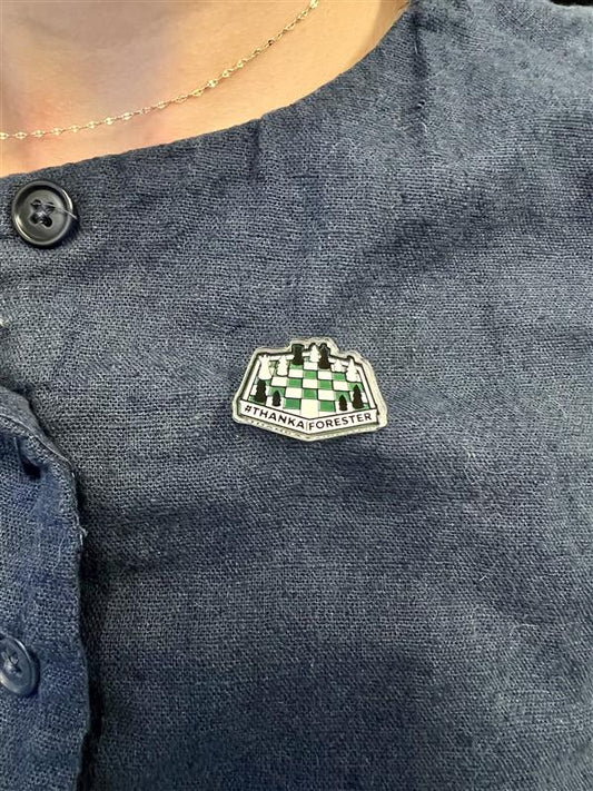 ThankAForester Chessboard Pin