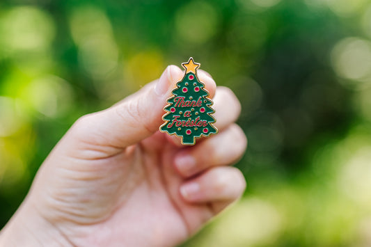 #ThankAForester Christmas Tree Pin