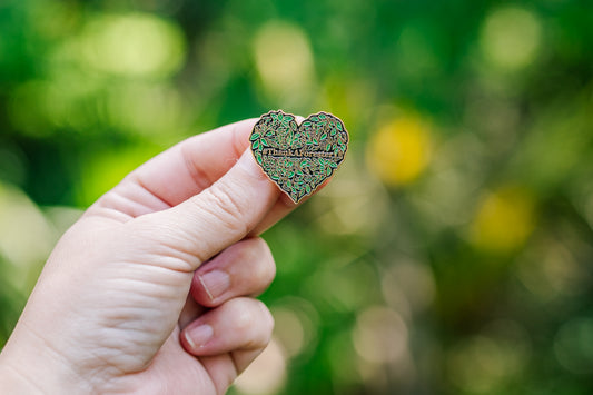 #ThankAForester Heart Pin