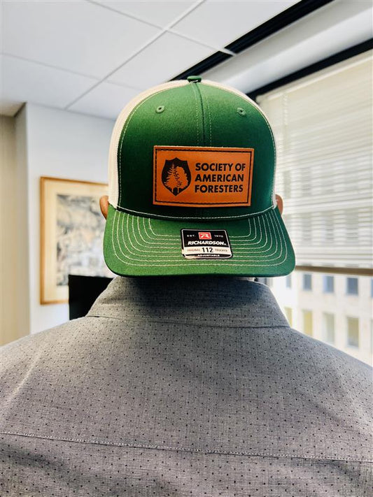 Society of American Foresters Stamped Leather Trucker Hat